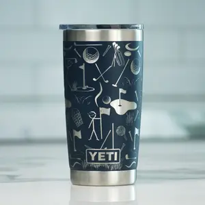 Golf Doodle  Custom 360 Engraved 20oz YETI Tumbler