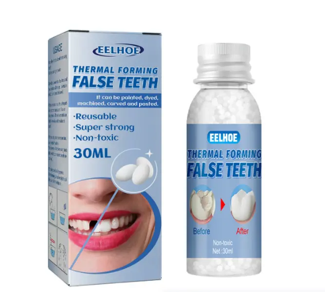 EELHOE Malleable Dental Gel (30ml Box) Film And Television Makeup Denture Modification Temporary Dental Filling Gel For Filling Cavities And Gaps Between Teeth