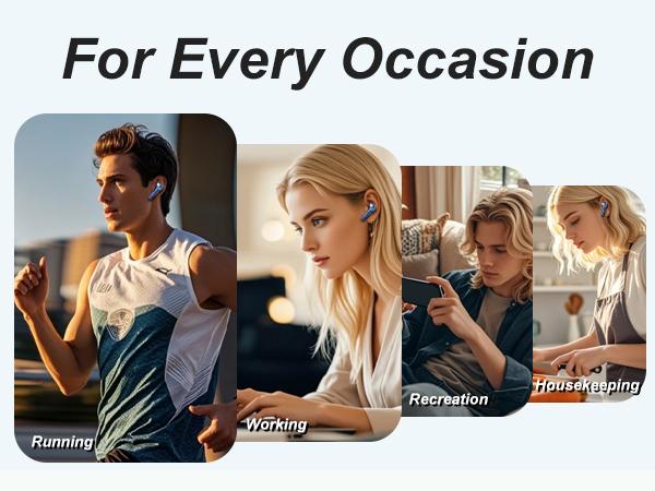 ONE LIFE In-Ear Wireless Bluetooth Earbuds with LED Display, HiFi Sound, Noise Cancelling, Lightweight Ergonomic Design, Long Battery, IPX5 Waterproof, Mic Earphones for Gaming, Sports, Travel & Tech Gadgets