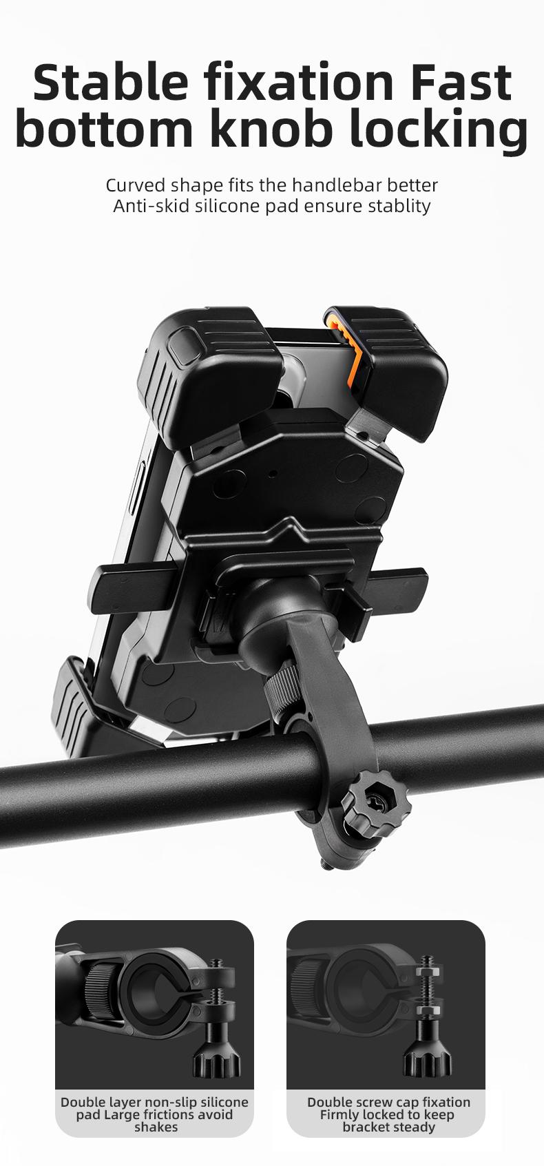 ROCKBROS HW-117 Bike Phone Mount 1s Lock Bike Phone Holder