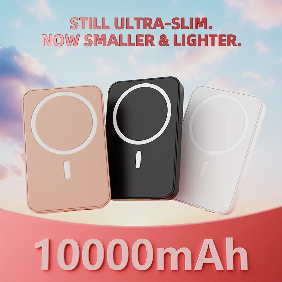 All-New 22.5W portable charger | Type-C Port Equipped  power bank | 5000mAh & 10000mAh Capacity wireless charger | Outdoor portable charger power bank for Camping, Picnics, Fishing, RV Trips | Ideal Birthday & Couples Gift Compact