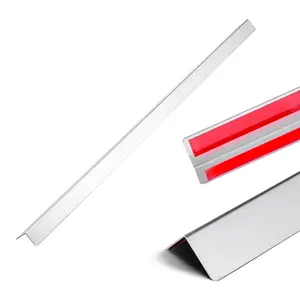 10 Pcs Stainless Steel Wall Corner Protectors, 1.5x1.5x48 Inch, 304 Grade 90-Degree Edge Trim for Home/Office/Commercial Use, with 3M Tape