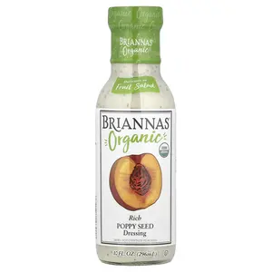 Briannas Organic Rich Poppy Seed Dressing, 10 fl oz (296 ml)