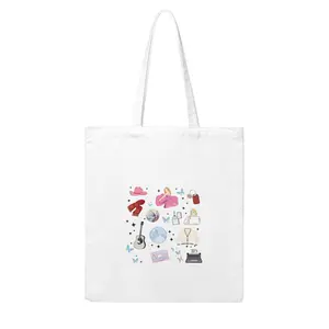 Yartab Women's Floral Print Twill Cotton Shoulder Tote Bag High Quality Canvas Handbag for Dating Parties Shopping Work School Machine & Hand Washable