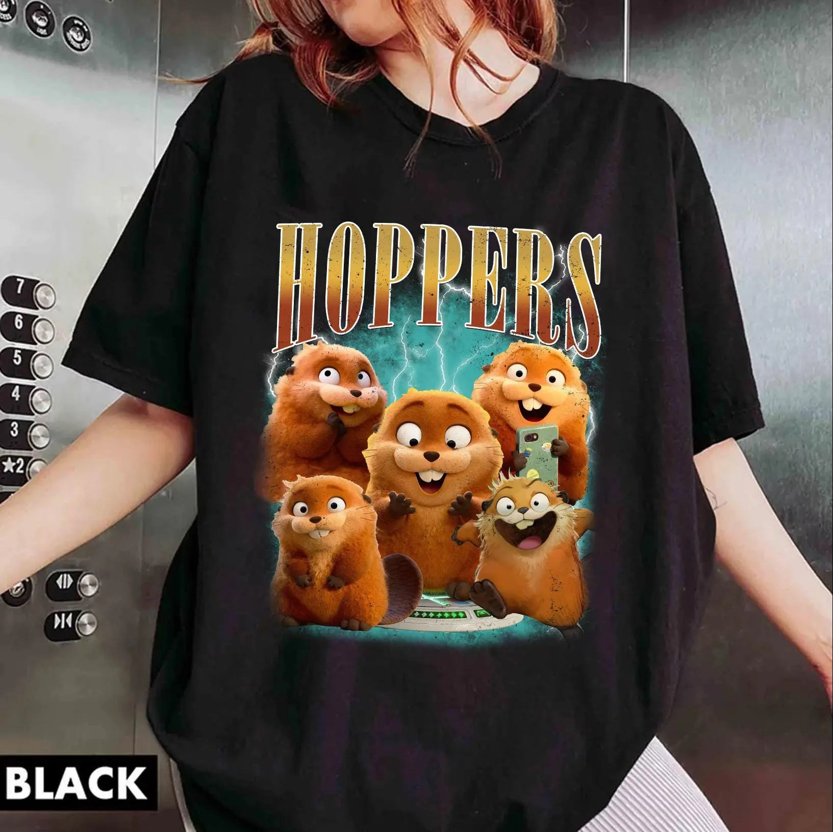 Hoppers Shirt, King George Tee, Mabel Hoppers Shirt, Cartoon Graphic Unisex Cotton Tee