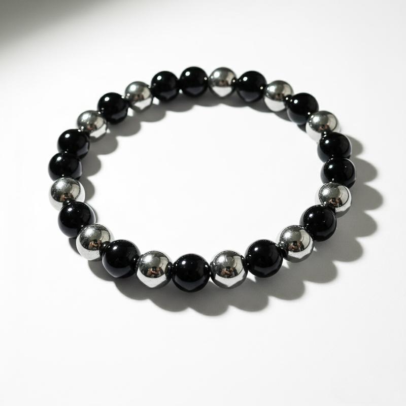 8mm Natural Gemstone Stretch Bracelet for Mental Clarity & Focus - Emo Style Bracelet for Cool Student Gift Idea,Handmade Unisex Crystal Bracelets for Meditation, Yoga, Spiritual Healing & Positive Energy, Gift for Her/Him