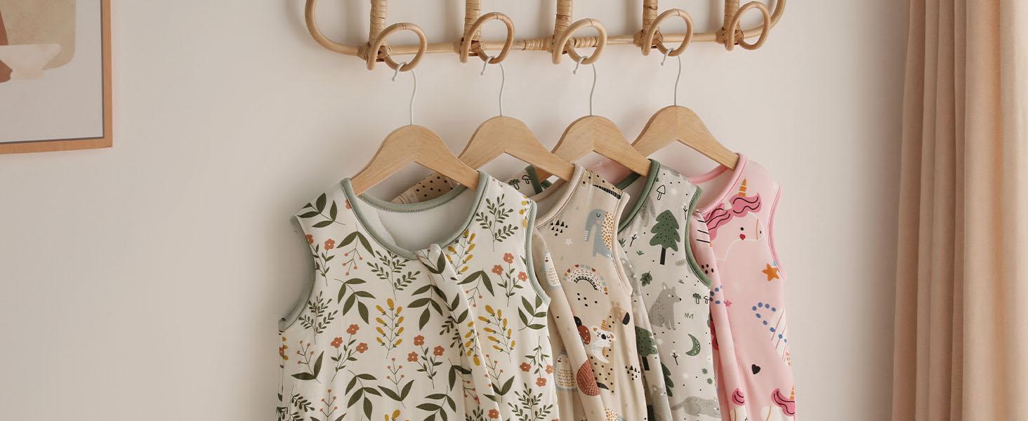 Yoofoss Bamboo Baby Newborn Sleep Sack Wearable Blanket, Cotton Infant Toddler Sleeping Bag 2-Way Zipper Supersoft Quilted Sleepbag Comfort TOG 1.0  Mother's Day Gifts