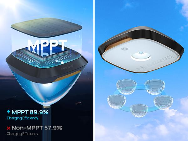 Linkind Smart Solar Pathway Lights SP6C APP Control 16 Million RGBW Colors 5 Swappable Lenses Waterproof Outdoor Garden Decor 8 Pack for Enhanced Nighttime Beauty