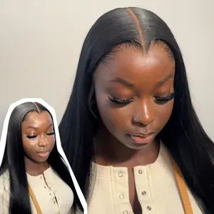 [Upgrade Hairline]AliPearl Wigs 250% Density M Shaped Hairline Straight Natural Black 6x8 Lace Closure Wigs Glueless with Drawstring Ready to Go Human Hair