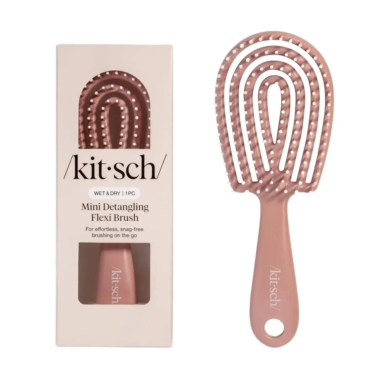 Kitsch Terracotta Detangling Flexi Brush - Mini Anti Tangle