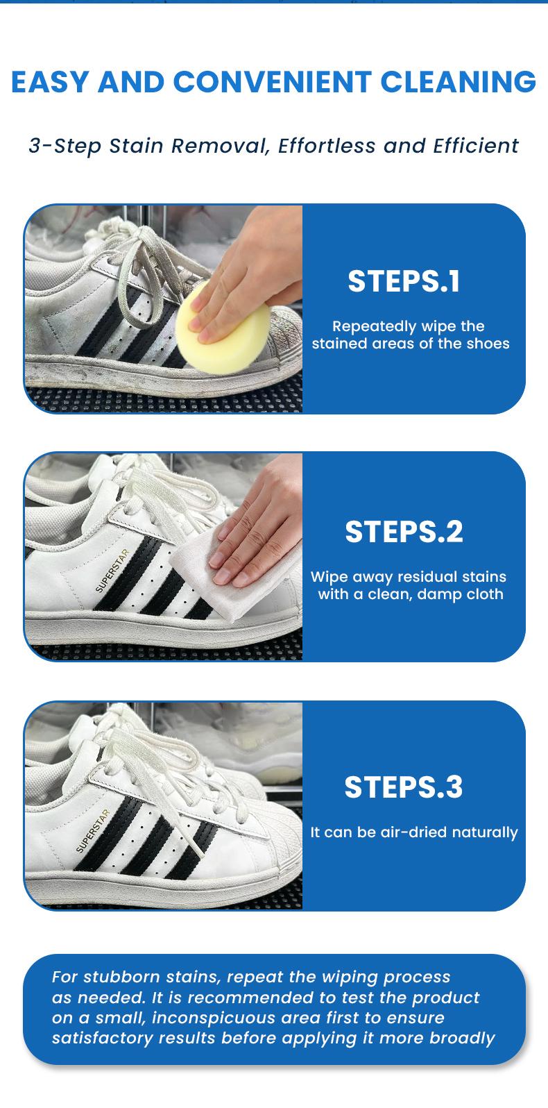 Multipurpose No-Wash White Shoe Cleaner Cream with Built-in Sponge for Leather Silicon Car Interiors 160g Mild Formula Gentle Non-Irritating Eco-Friendly
