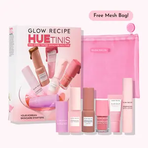 Glow Recipe HueTinis Mini Tinted Skincare Set - Hydrating Skin Prep, Tinted Skincare, 12 Hour Hydration, Korean Skincare