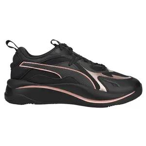 PUMA Womens Rs-Curve Glow Lace Up Sneakers Shoes Casual - Black, Pink