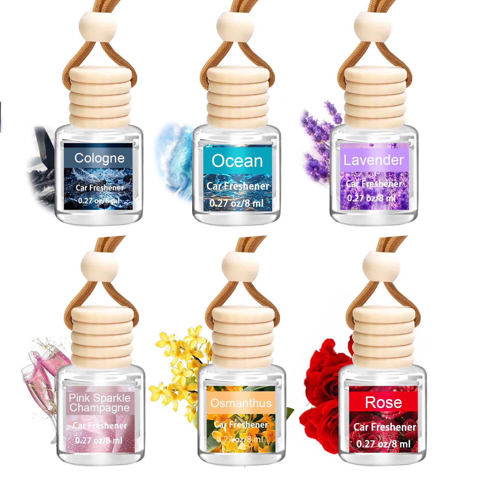 6 Pack Air Freshener Diffuser, Hanging Air Fragrance Essential Oil Diffuser, Car Scents Accessories Cute Car Interior Decor, Scented Car Air Freshener - Long Lasting Car Diffuser,Romantic Valentines Day Gift for Her