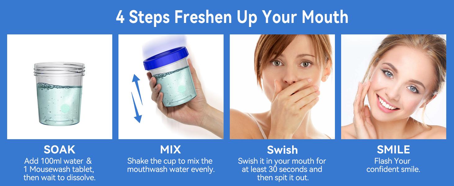 h2ofloss- Rechargeable Portable water flosser & Oral Irrigator – 300ML Water Tank, Whitening Tablets to Whiten Your Teeth, 5 Cleaning Modes, IPX7 Waterproof