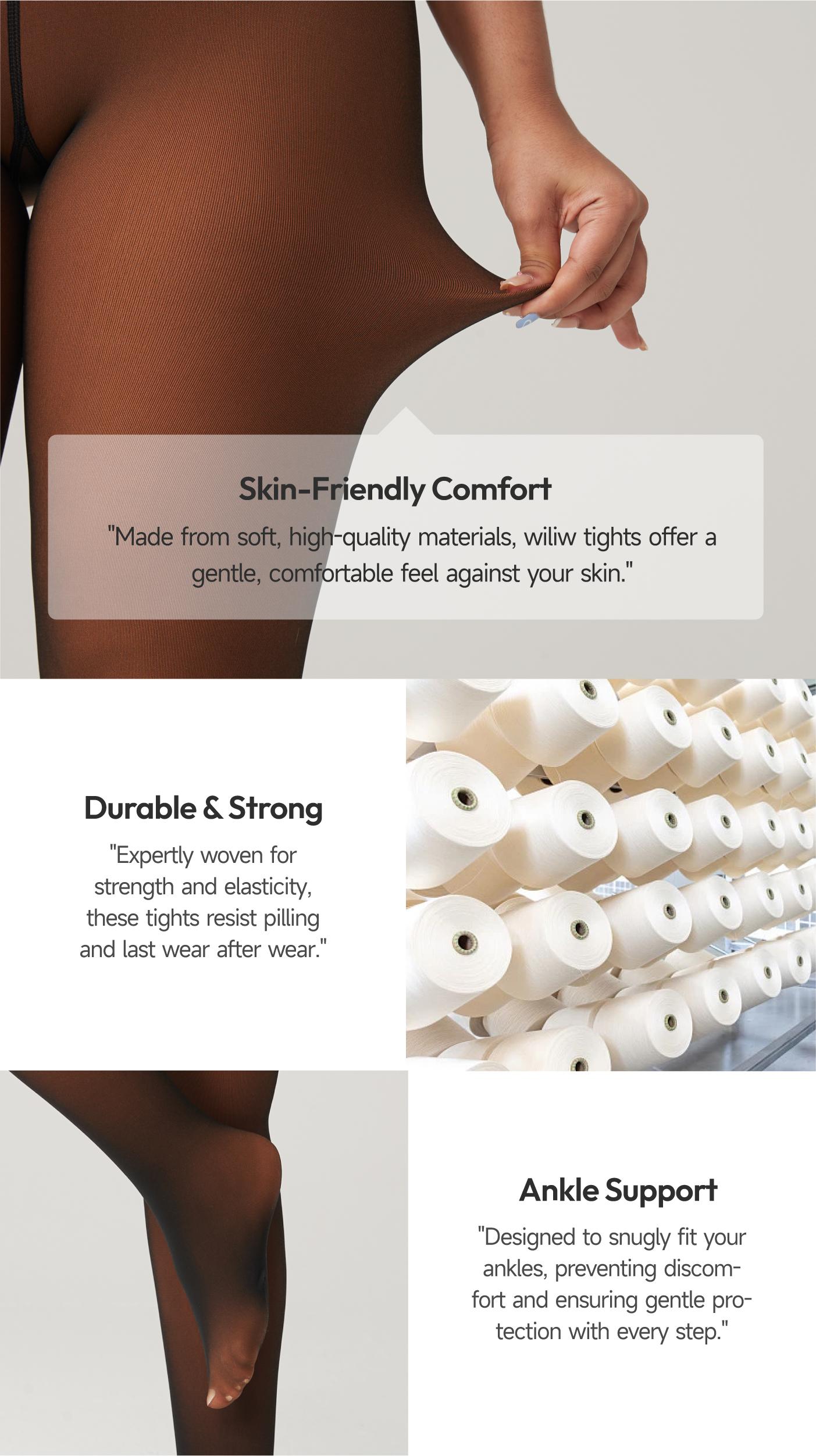 WiliW Fleece Lined Tights for Women Fake Translucent Warm Comfort Pantyhose Shapewear Leggings Sheer Thick Tights for Winter Fit Womenswear Basic Style