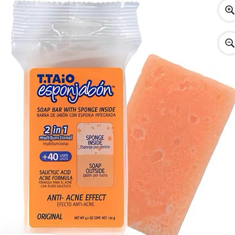 TTaio Esponjabon Variety Hydrating Moisturizing Sponge, Exfoliating Soap Clinically Tested for All Types 110g skin care Cleanser