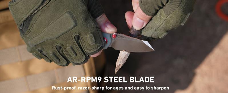 CJRB Maileah Pocket Knife with 2.39” AR-RPM9 Steel, G10 Handle, Ideal for Outdoor Tool Knife, FathersDayGift, Survival Tools, and Self-Defense for Women