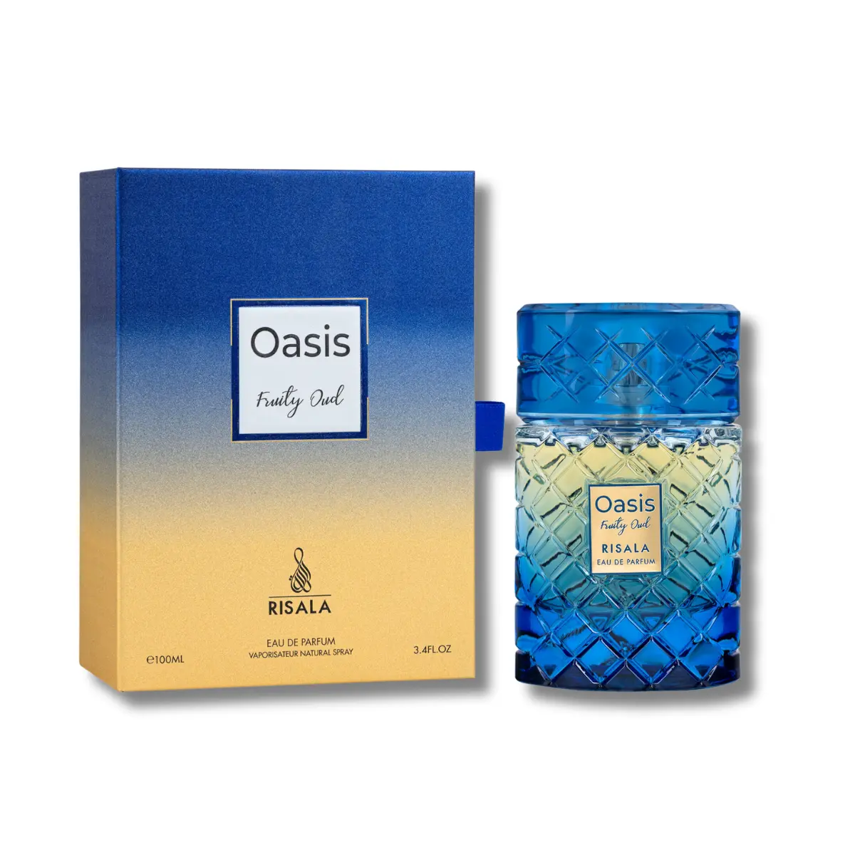 Risala Oasis Fruity Oud Eau De Parfum for Women, Aromatic Woody Fragrance with Vanilla, Saffron & Leather Notes, 3.4 fl oz, Aromatic Woody Scent, Fragrances, Vanilla Scents, Adults, Saffron Rose, Edp Perfume Fragrance