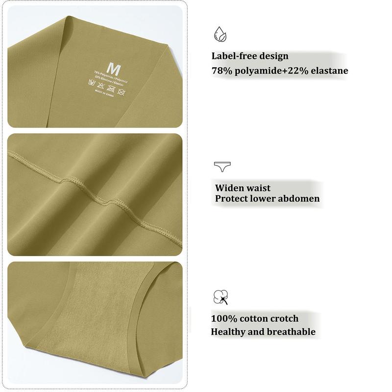 LEVAO High Waisted Seamless Underwear for Women Fashion No Show Full Coverage Briefs Breathable Panties 6 Pack S-XXL Gifts LEVAO High Waisted Seamless Underwear for Women Fashion No Show Full Coverage Briefs Breathable Panties 6 Pack S-XXL Gifts