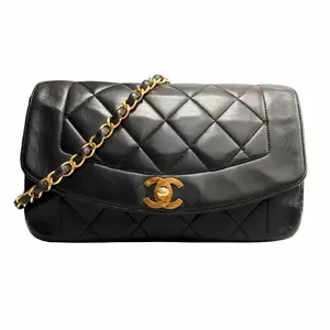 Pre-owned CHANEL . Crossbody Bags Black Diana Shoulder Bag