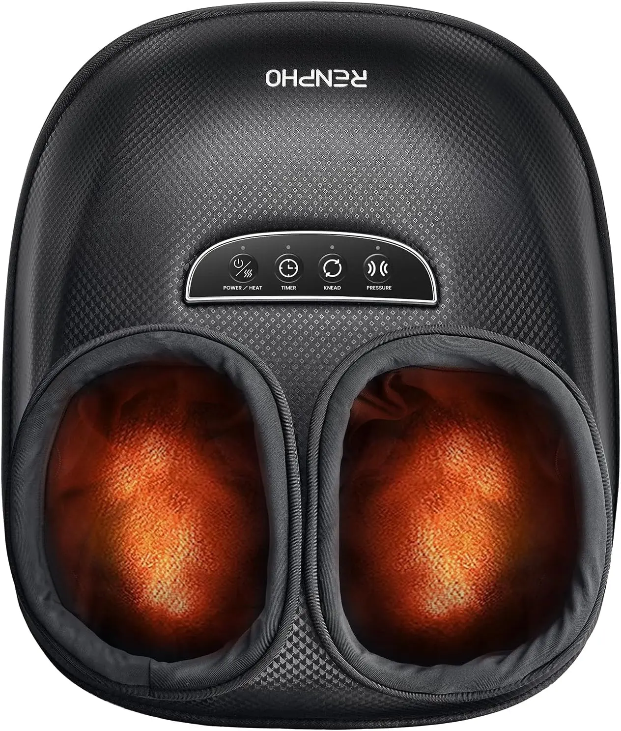 RENPHO Foot Massager with Heat - Adjustable, Removable Design, Deep Kneading Shiatsu Massage, 3 Compression Levels, Fits US Size Up to 13, Plantar Fasciitis Relief, Daily Use Gift (Clearance Sale)