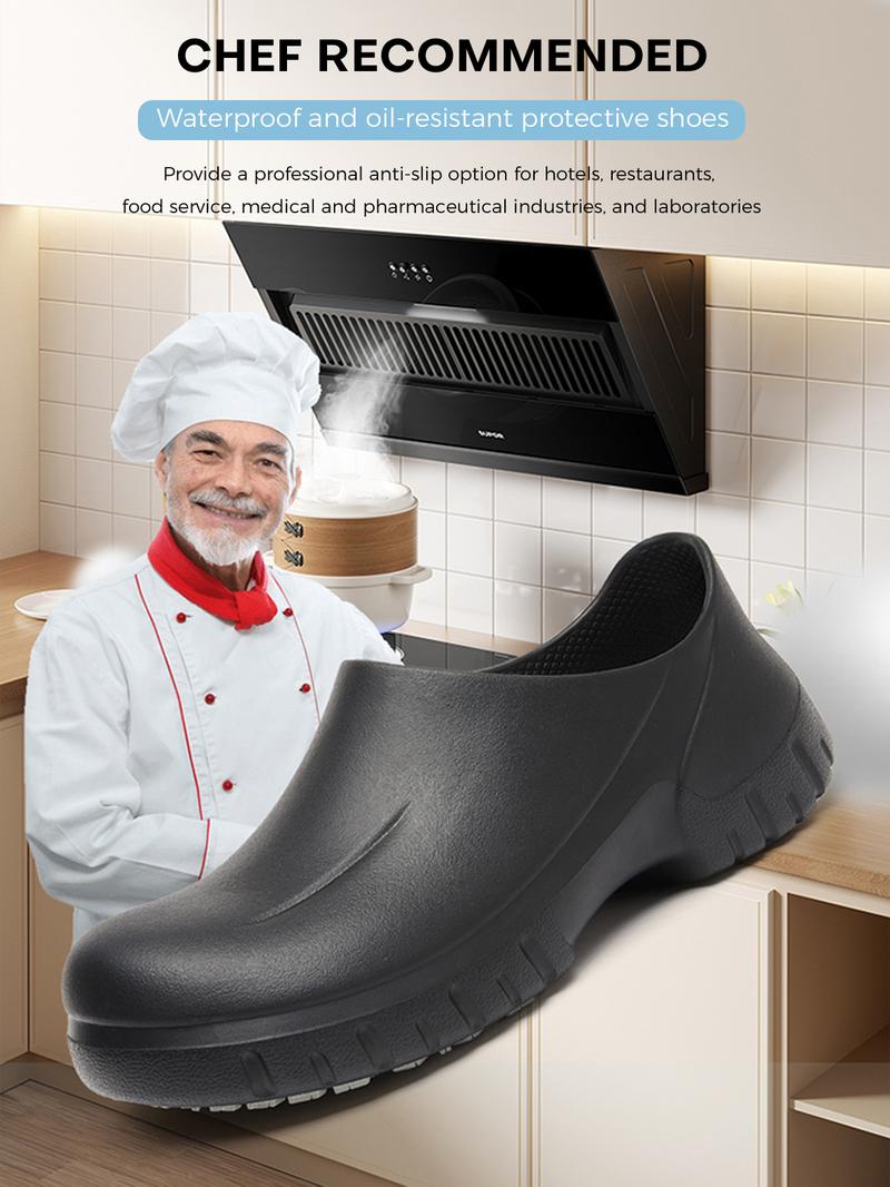 TEER Non-Slip Work Clogs - Stay Safe & Comfortable During Holiday Cooking Marathons. Thanksgiving Kitchen Savior! Oil & Waterproof