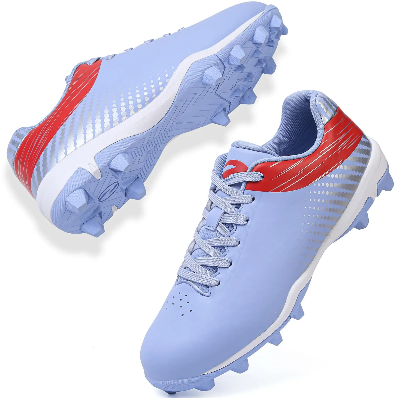 Men's Baseball Cleats Lightweight Molded Baseball Shoes Non Slip Breathable Softball Cleats for Youth & Adults