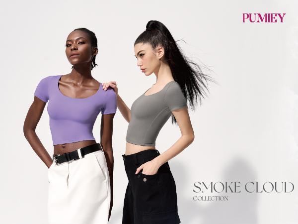 PUMIEY 【Back to School】Women's Scoop Neck Short Sleeve T-Shirt Slim Fit Sexy Tops Womenswear Underwear Streetwear Minimalist Shortsleeve White Crop Top tee Lady Comfort Summer Tshirt Skinny