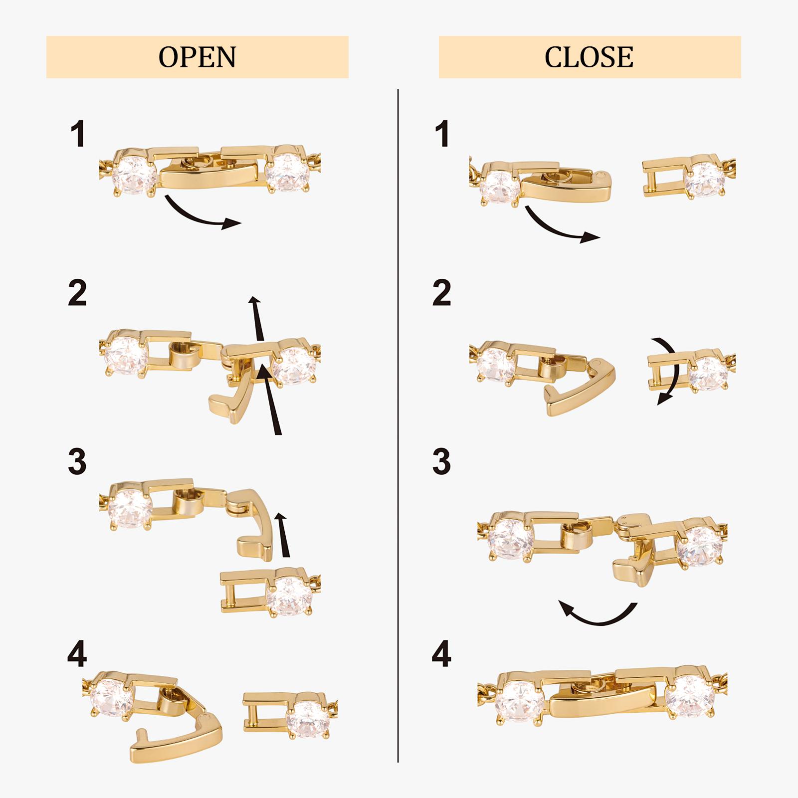 Turandoss Emerald Tennis Bracelet – 14K Gold Plated, Sparkling CZ, Adjustable Fit, Perfect Christmas Gift