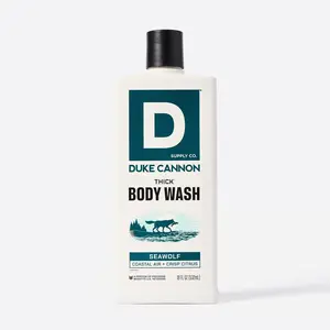 Duke Cannon Supply Co. THICK High-Viscosity Body Wash for Men Seawolf - Premium Ingredients, Plant-Based Thickeners, Superior Lather, Natural Exfoliate, 18 Fl Oz Body Care