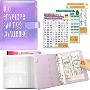 100 Envelope Challenge Binder Cash Stuffing Savings Book Budget Planner Saving Save