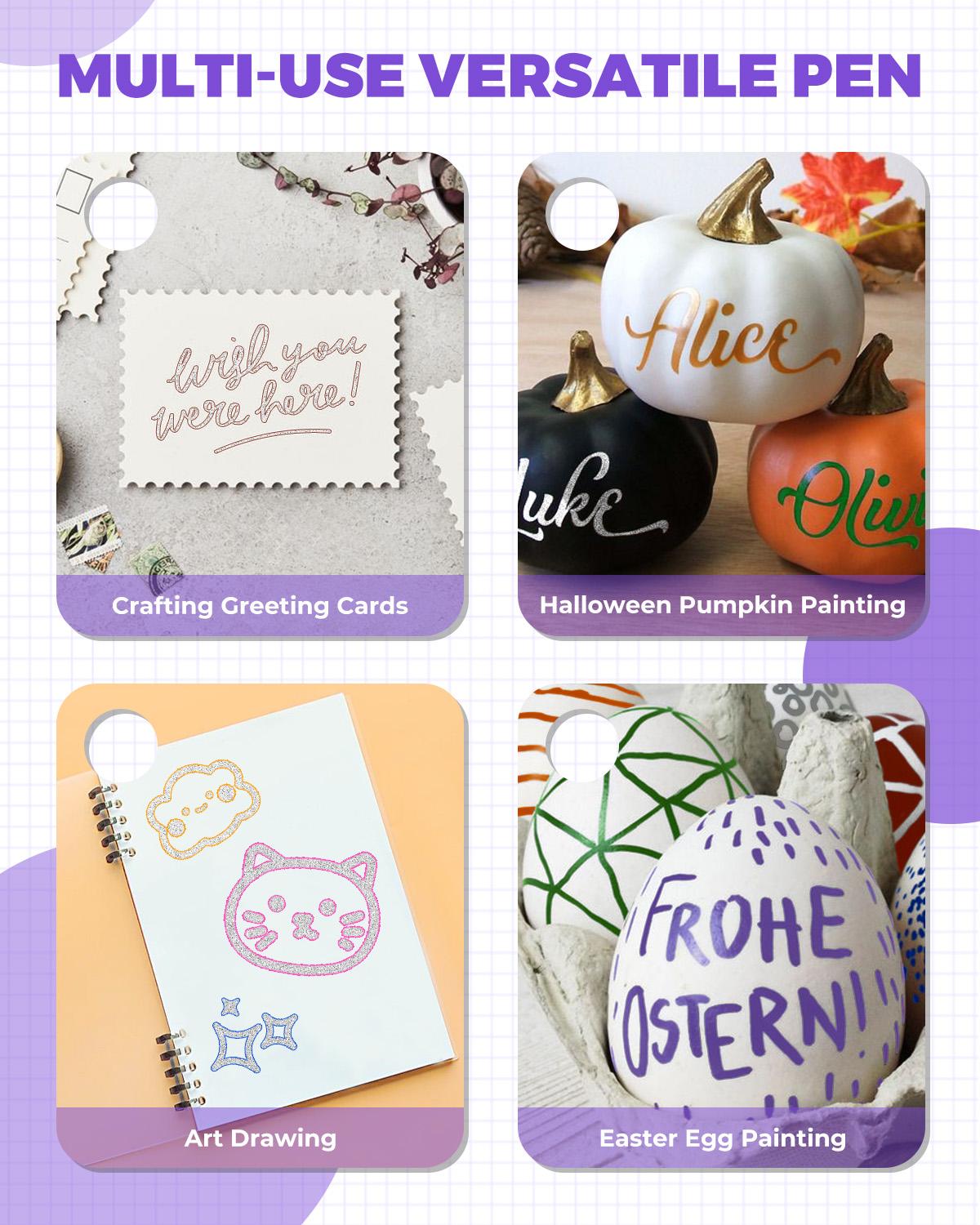 JusArt Outline Sparkle Markers, 12/18 Metallic Shimmer Pens for Adult Coloring, Cool Fun Drawing Supplies for Valentines Day, Easter, Christmas, Halloween JusArt Outline Sparkle Markers, 12/18 Metallic Shimmer Pens for Adult Coloring, Cool Fun Drawing Supplies for Valentines Day, Easter, Christmas, Halloween