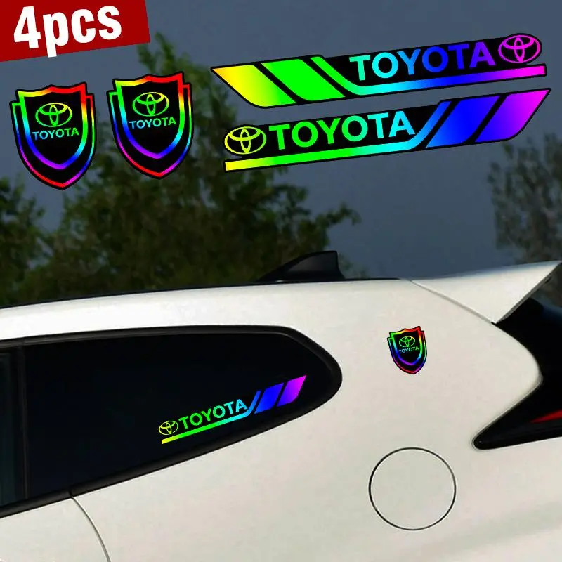 4-Piece Sturdy Polycarbonate (PC) Laser-Cut Waterproof Automotive Decals, Vehicle Decor for Car Exterior & Car Windows