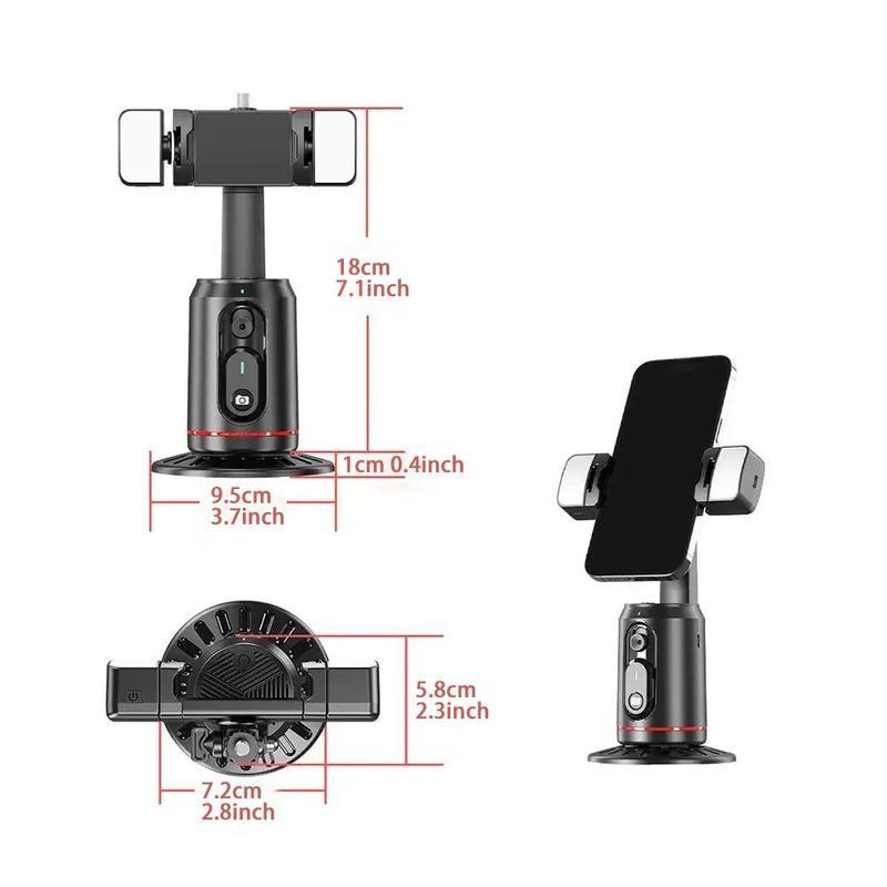 360 ° Rotatable Selfie Gimbal Stabilizer, Automatic Face Tracking Cellphone Holder, Smart Shooting Camera Stand with Remote Control, Selfie Accessories for Smartphone, Vlogging Kit, Black 360 ° Rotatable Selfie Gimbal Stabilizer, Automatic Face Tracking Cellphone Holder, Smart Shooting Camera Stand with Remote Control, Selfie Accessories for Smartphone, Vlogging Kit, Black