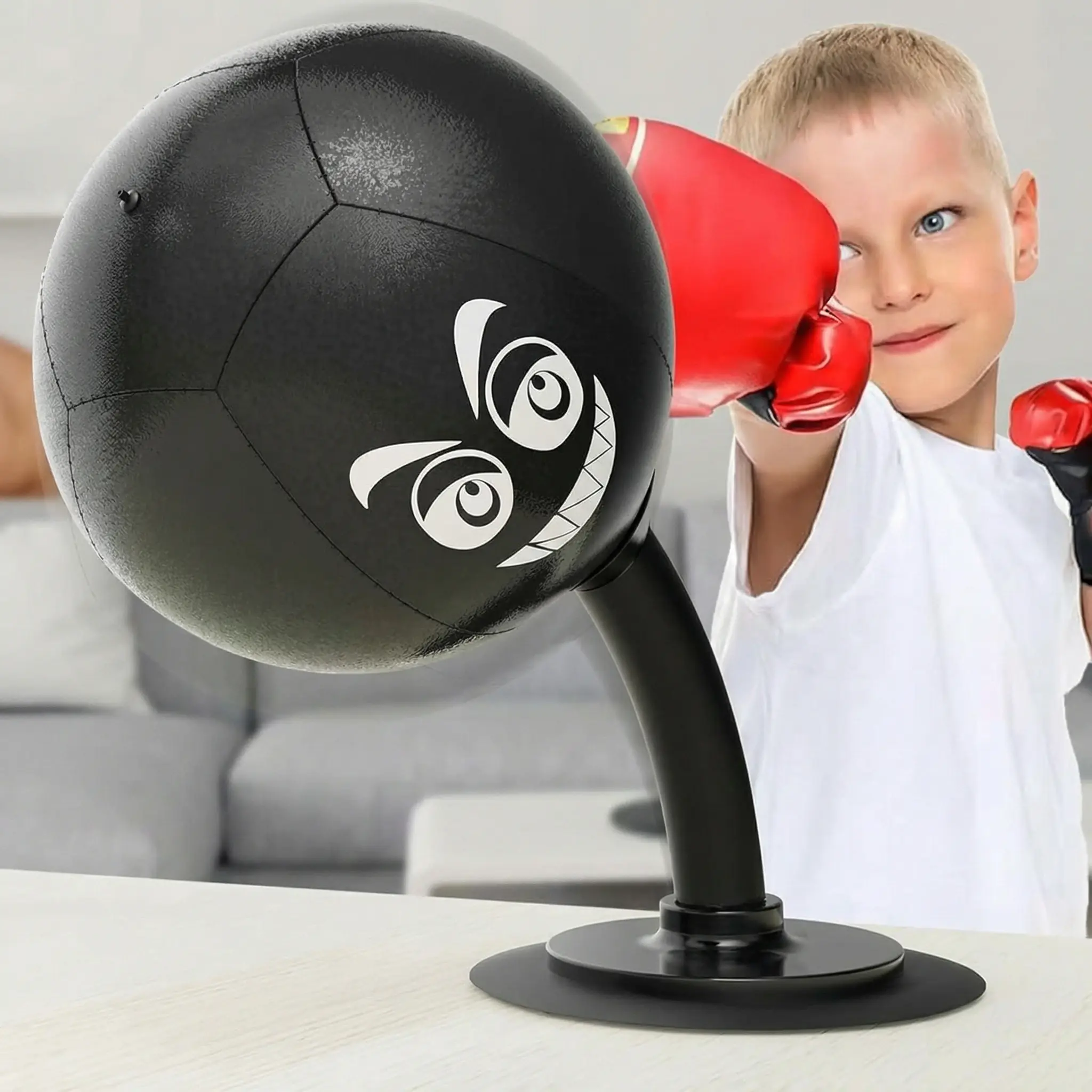Unisex Compact Desktop Punching Bag - Heavy-Duty Multi-Functional Boxing Training Equipment, Cost-Effective Stress Reliever, Festive Party Gifting Option for Office Workers, Punch Workout Gear, Practical