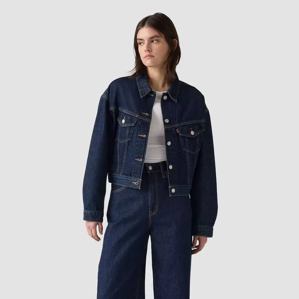 Levi's Women's Shrunken 90's Trucker Jacket, Tops, Fabric