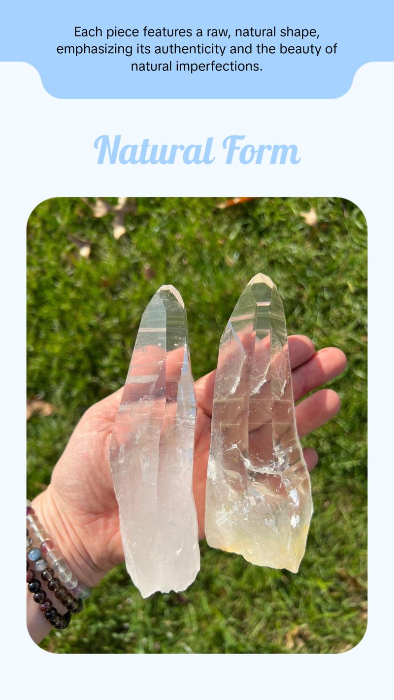 Lemurian Seed Quartz Crystal Point - Natural Healing Stone