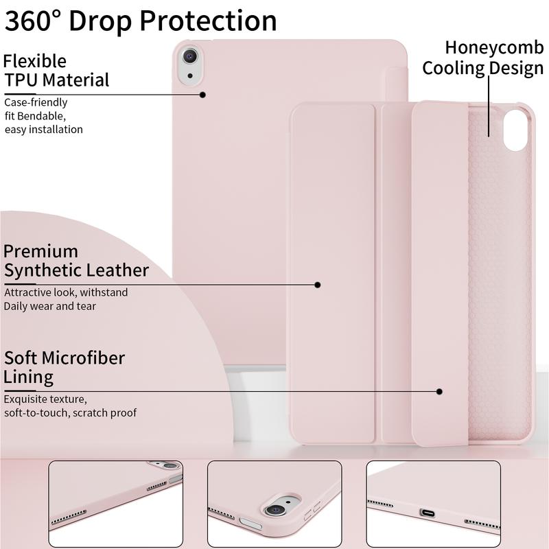 Kenke Case for iPad (A16) 11th Generation 11 Inch 2025,iPad 10th Gen Case 2022,iPad Air 11 Inch M3(2025)/M2(2024) 7th/6th Generation,iPad Air 5th / 4th Gen 2022/2020 10.9,Slim Trifold Stand