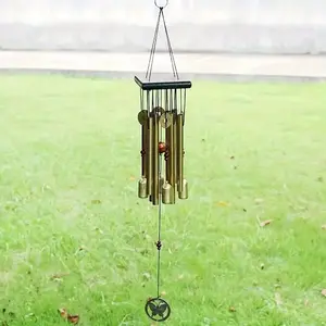Antique Copper Wind Chime 1Pcs Stylish Design Suitable for Villa Outdoor Garden Residential Area Home Decor Wonderful Holiday Gift for Festive and Daily Use