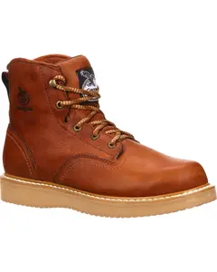 Georgia Boot Men's 6" Barracuda Gold Wedge Work Soft Toe - G6152