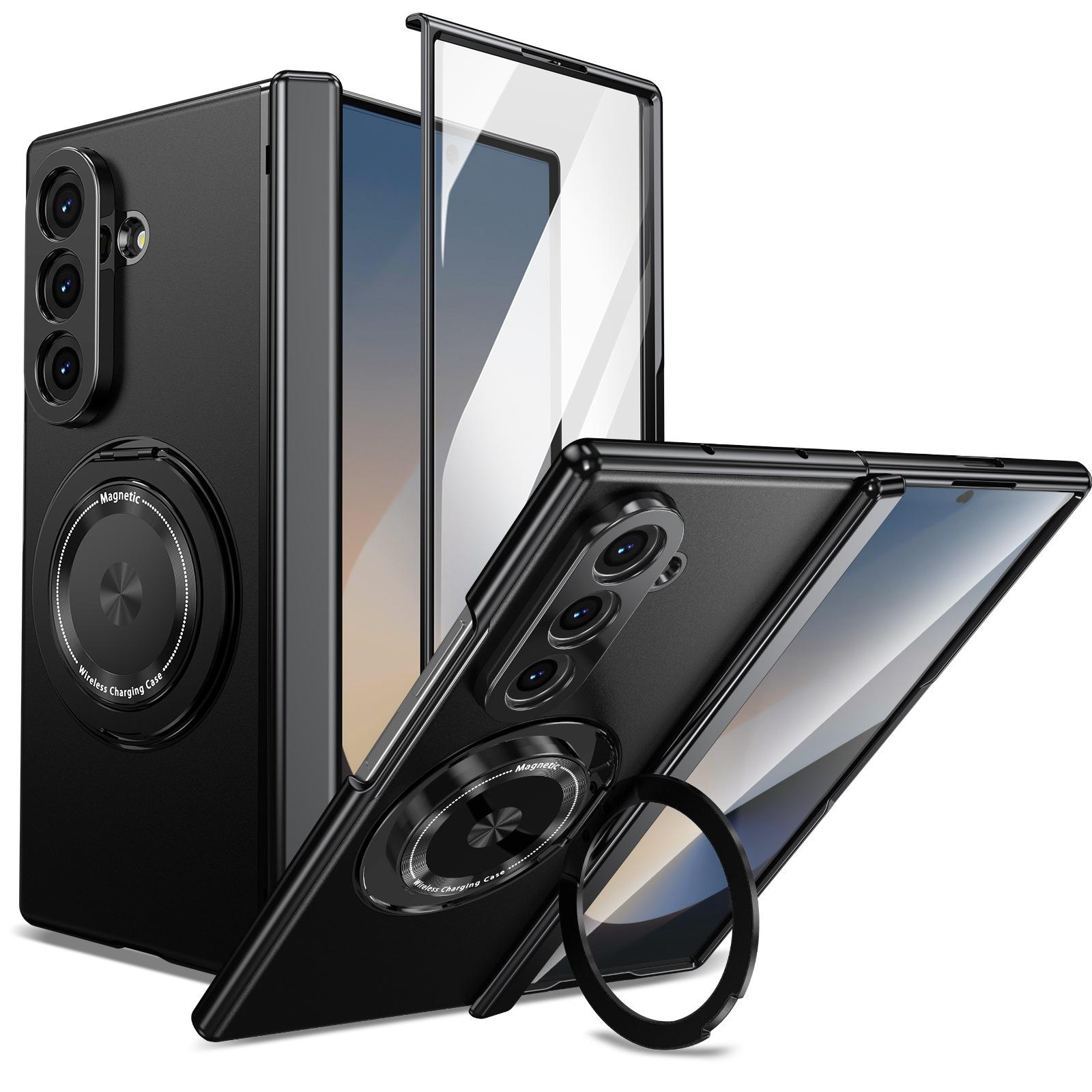 Compatible with Phone Case for Galaxy Z Fold7/6/5/4/3 & Z Flip7/6/5/4/3 with Rotating Stand, Shockproof Protective Cover -HN1117