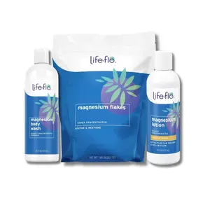 The Self Care Bundle - Magnesium Body Wash, Pure Magnesium Flakes and Magnesium Lotion with Vanilla Scent