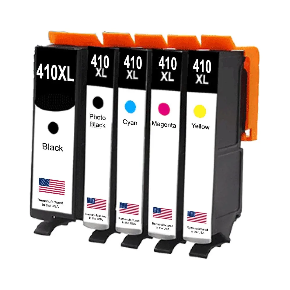 U.S. Remanufactured for Epson T410XL Black and 4 Color Combo 5-Pack