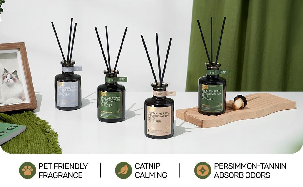 Furry Purr Reed Diffuser for Pet Odor Elimination, Pets Friendly Air Freshening Reed Diffuser for Pet Household, Catnip Calming Pet Deodorizer Set, Gift for Animal Lover, 6 oz Furry Purr Reed Diffuser for Pet Odor Elimination, Pets Friendly Air Freshening Reed Diffuser for Pet Household, Catnip Calming Pet Deodorizer Set, Gift for Animal Lover, 6 oz