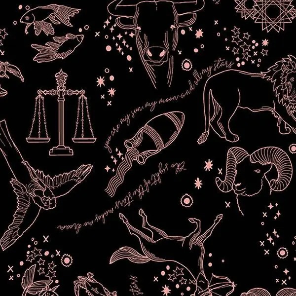 Astrologika Night Infinite Heavens by Eye Candy Quilts, 1/2 yard