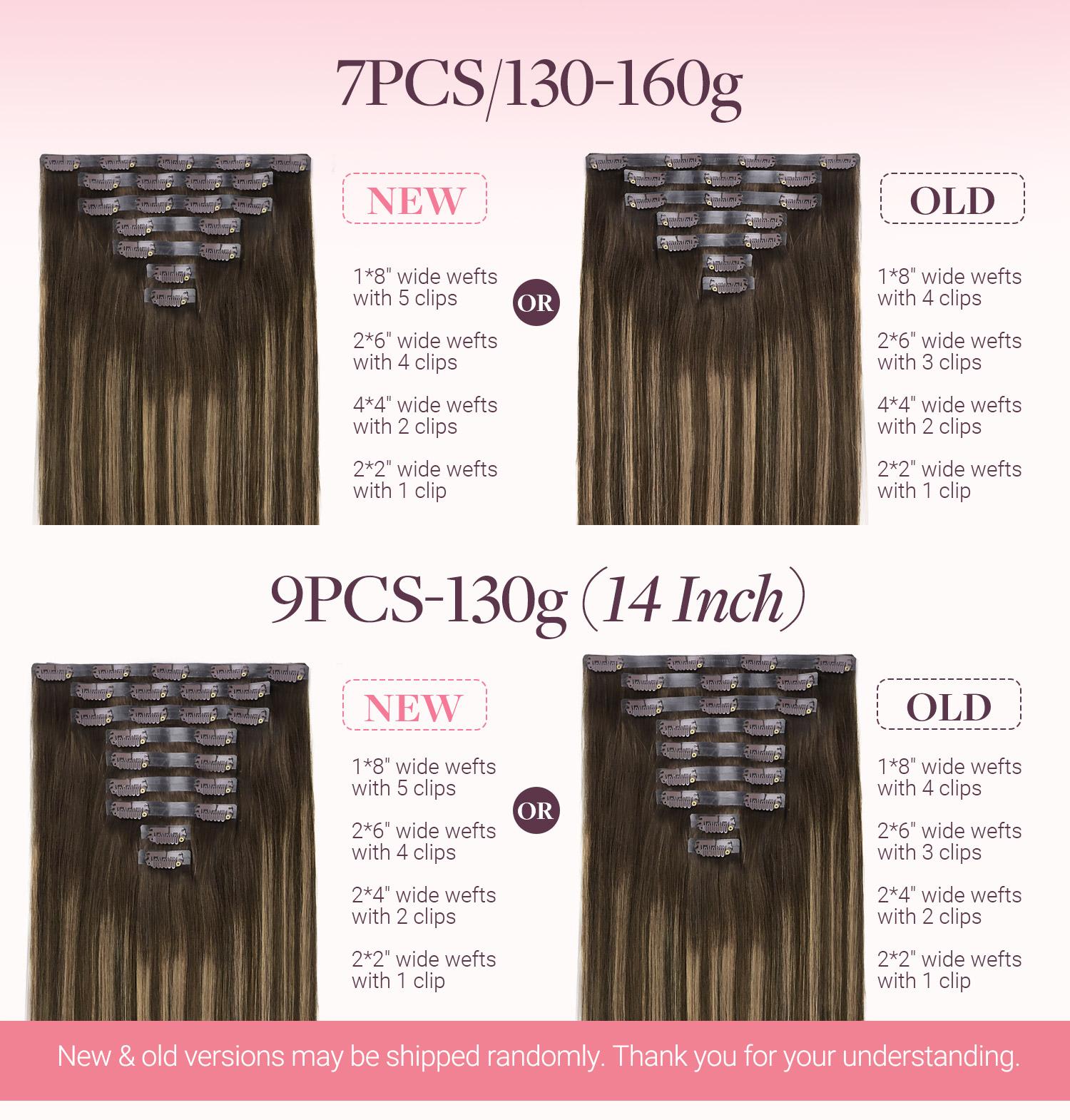 Seamless Clip in Human Hair Extensions 14-22 Inch Real Human Hair Clip Ins for Natural and Seamless Look