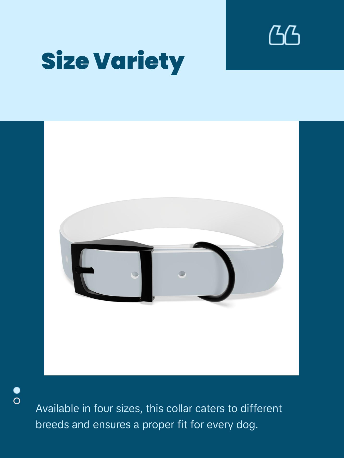 Vintage Teal Waterproof Dog Collar