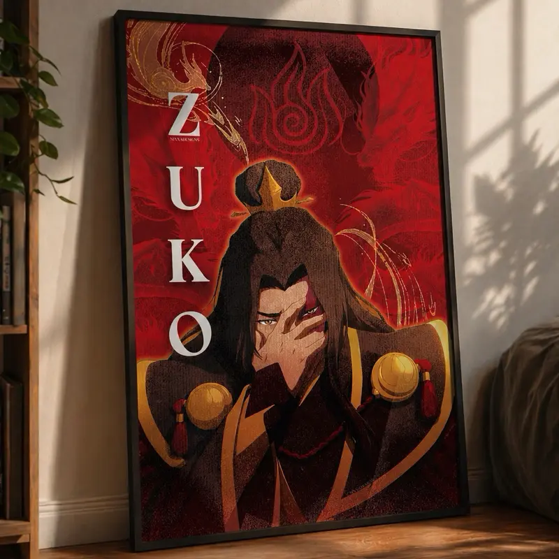 Zuko Poster, High-Quality Wall Art for Anime Fans, Durable Print Decor for Bedroom Living Room