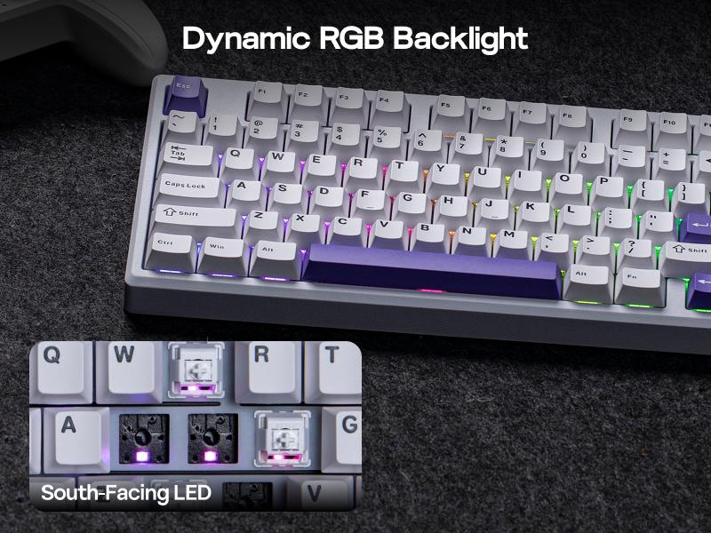 Epomaker Galaxy100 1800 ANSI Layout VIA Gaming Wireless Keyboard with Knob - Aluminum Gasket Keyboard with Cushioning Materials South-Facing RGB Backlight Hot-Swap Tri-Mode USB-C/BT 5.0/2.4GHz keyboards for gaming creamy keyboard TikTokShopJumpstartSale